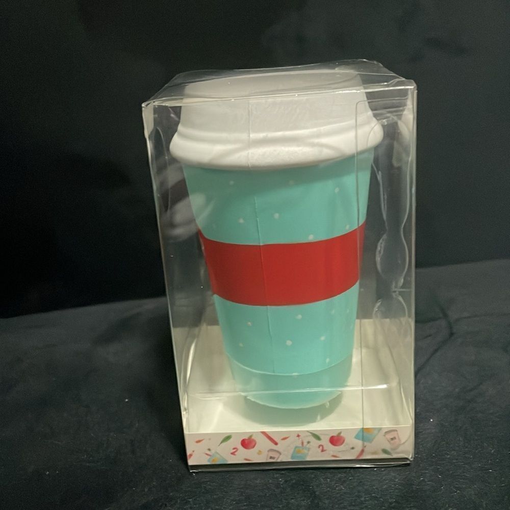 New Eccolo coffee cup espresso latte teacher fuel blue stress ball squeezeball - Picture 6 of 10